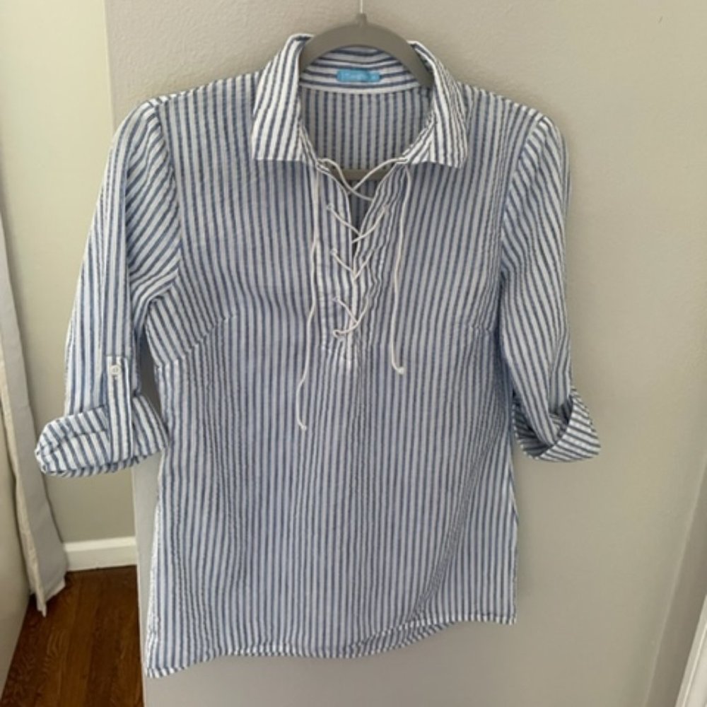 J. Mclaughlin Tie-Front Blouse, XS